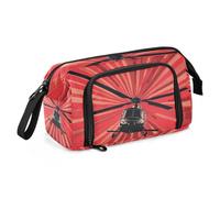 KLL pencil poucheses Large Capacity Slot Pencil Case Portable Hard Shell Pencil Case for Kids Kindergarten Independence Day A Helicopter