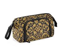 KLL Pencil pouching Large Capacity Queen Bee Pattern Gold