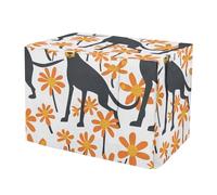KLL Playful Dog Space Marigold Crate Covers for Dog Cages Kennel Covers with Roller Shades 42 Inch