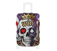 KLL Poker Skull King Winner Elastic large luggage covers for suitcases Dustproof suitcase elastic cover luggage protectors Fit 18-32 Inch Luggage, poker skull king winner, S 18-20 in