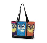 KLL Pop Art Owl modern briefcase bag for women with zipper tote Large Handbag for mom with bolsos secret para mujeres