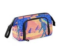 KLL Pop Art Skeleton Tomb Large Pencil Case Large Capacity Pencil Case Holder Lightweight for Adults Elementary