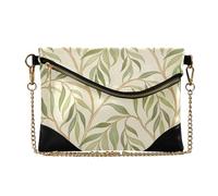 KLL PU Leather Clutch Purses for Women Trendy Evening Purses for Lady Vintage Willow Leaf William Morris