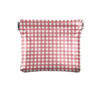 KLL PU Leather Small Coin Unique Mini Makeup Bag for Women, Gingham Red Buffalo, Gingham Red Buffalo, 4.33"(L) x 3.74"(W) x 0.39"(H), Print