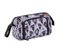 KLL Purple Calla Lilies for Halloween School Pencil Case Large Capacity Big Pencil Cases with Zipper for Teen College