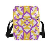 KLL Purple Yellow Boho messenger bag cute Vegan Leather mens crossbody bag small Shopping Shoulder Handbags