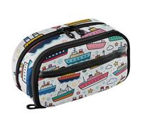 KLL PVC Pencil Case Bag Large Capacity Wide Opening Stationery Pen Bag (prop3) for Boys Preppy School Cartoon Cute Colorful Ship
