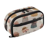 KLL PVC Pencil Case Organizer Large Capacity Simple Organizer Box (prop3) for Kids High School Supplies Cartoon Lovely Grandpa Cute