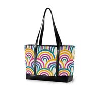KLL Rainbow modern travel bag for women with zipper tote Large Handbag for nurse work with tablet bolsos secret para mujeres