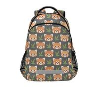 KLL Red Pandas with bamboos Leaves backpacks kids school with large books bag for college mochilas escolares para ni?os de 10 a?os