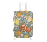 KLL Retro Lemon Pomegranate William Morris Style Elastic cover for luggage travel Dustproof elastic suitcase covers travel essentials Fit 18-32 Inch Luggage, retro Lemon Pomegranate William Morris