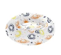 KLL Retro Sun and Moon Orange and White Removable & Washable Pet Cat Beds fluffier Calming Bed for Small Size Pets Sleeping productos para Perros