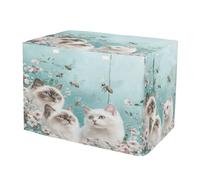 KLL Robust Ragdoll Cats Turquoise Crate Covers for Dogs Kennel Cover with Roller Shades 30 Inch