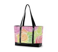 KLL Rose Colorful Sturdy computer bags with zipper womens work tote bag Large Handbag for college with lunch maletín para laptop mujer