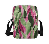 KLL Rose Velvet Ribbon Grass Green messenger bag for men Vegan Leather green crossbody bags for women Travel Shoulder Handbag