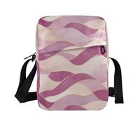 KLL Rose Velvet Ribbon Lavender and Beige messenger bag for women crossbody Vegan Leather men's shoulder bag Travel Shoulder Handbags