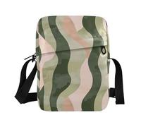 KLL Rose Velvet Ribbon Olive Green and Sand crossbody messenger bag Vegan Leather Small Crossbody Bags Shopping Shoulder Handbags