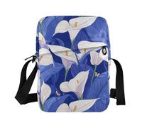 KLL Safari Calla Lily Royal Blue small messenger bag for women Vegan Leather Crossbody Small Bags For Women Travel Woman Shoulder Handbags