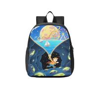 KLL school backpack kids boys The World Inside The Zipper Moon