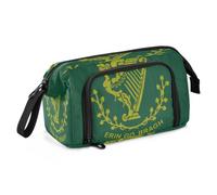 KLL School Pencil Case Large Capacity Erin Go Bragh Flag Ireland Green | Pen Pencil Case,Portable ,for Women Preppy School