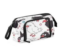 KLL School Pencil Case Large Capacity Simple Cartoon Crow | Cute Pencil Cases ,with Handle,for Kids School Supply