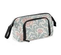 KLL School Pencil Case Large Capacity William Morris Carnation Pattern | Pencil Case Holder,with Handle,for College Student High School