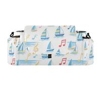 KLL Sea Blue Sailing Boat Note White baby stroller organizers stroller caddy with cup holder wallet accesorios para coches de bebes