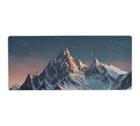 KLL Snowy Mountains Stars Ningt modern gaming Mouse Pad for gaming non slip big mousepad 31.5 x 11.8in