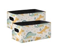 KLL Soft Colors Yellow Alligator collapsable Felt decorative baskets for cloth extra large durables fabric cube storage baskets bins