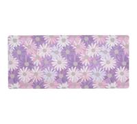 KLL Soft Pastel Lavender Flower unwashable Mouse Pad for desk top long computer mousepad 31.5 x 11.8in