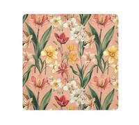KLL Spring Flowers flower Daffodils Amaryllis Rose Gold Magic Sticker Makeup Travel Case Cloth Travel Toiletry Organizer Wrap Camera Lens Cloth Wrapper Organizer Bags For Women, spring Flowers flower