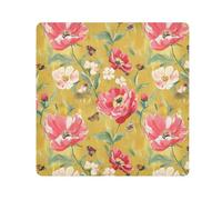 KLL Spring Flowers Peonies Dianthus Butterflies Gold Magic Make Up Bag Pouchs Cloth Make Up Organizers Wrap Camera Lens Cloth Wrapper For Organization, spring Flowers peonies Dianthus Butterflies