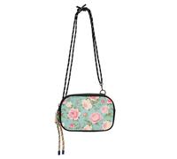KLL Spring Peach Fresh Flowers Side Purse Crossbody for Men Comfort with Adjustable Strap Shoulder Bag Date