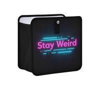 KLL Stay Weird Style Hanging Foldable Trash can Outdoor Hanging can with lid and Storage Storage bin for SUV, Truck & Minivan