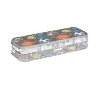 KLL Street Graffiti Sports Balls Pattern Designed Clear Pencils Box