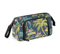KLL Summer Tropical Tree Pencil Cases Large Capacity Case Pencil Holder Multifunctional for Nurse Office