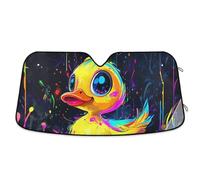 KLL Sun Shade for Windshield, Foldable heatshield acesorios para coches 57x31.5 Inch, Sweet Pet Duck