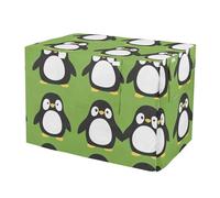 KLL Sweet Penguin Green Metal Dog Crate Covers Privacy Kennel Covers Dog Crate Protector 42 Inch