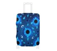 KLL Terror Demon monsters Evil Eyes Elastic luggage dust cover Washable suitcases cover travel essentials Fit 18-32 Inch Luggage, terror demon monsters evil eyes, L 26-28 in