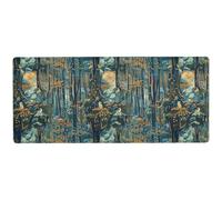 KLL The Blue Safari large Mouse Pad long for home office large computer Mouse Mat 31.5 x 11.8in