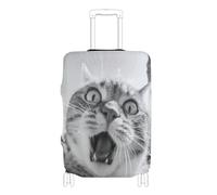 KLL The Empire State Building Cat Selfie Elastic carry on luggage cover Anti Scratch elastic suitcase covers travel accessories Fit 18-32 Inch Luggage, The Empire State Building cat selfie, S 18-20 in