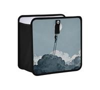 KLL The Moon Climber Hanging Foldable cupholder Trash can Hanging can with lid and Storage Garbage bin Car Accessories for Women Men