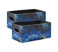 KLL The Starry Sky A Shooting Star Passing by folding Felt durables fabric cube storage baskets bins for sweater Decorativas baskets for organizing