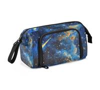 KLL The Starry Sky A Shooting Star Passing by Pencil Case Large Capacity Girls Pencil Case with Compartment for Teen Boys High School Supplies