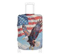 KLL The Stars and The Stripes Big Bird Elastic large luggage cover protector Washable cover for suitcase suitcase protector Fit 18-32 Inch Luggage, the Stars and the Stripes big bird, S 18-20 in