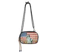 KLL The Statue Of Liberty Independence Day Flowers Anti Theft Crossbody Bag for Women Waterproof with Credit Card Slots Shoulder Bags Go shopping