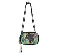 KLL Tie-dye Black Cat Portrait West Crossbody Purse for Women Beauty with Adjustable Strap Shoulder Bags Walk the dog