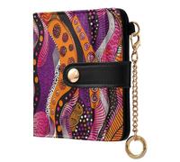 KLL Traditional Africa Print Ladies Slim Foldable Wallet Waterproof Everyday PU Leather Wallet for Women Boys Girls