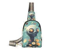KLL Trendy Cartoon Aliens Science - Fiction and Fantasy Style travel sling bag leather bags for women crossbody for travel
