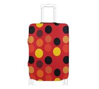 KLL Trendy Christmas Polka Dot Red Elastic suitcases covers for luggage Anti Scratch carry on suitcase cover luggage protector Fit 18-32 Inch Luggage, trendy christmas Polka Dot red, L 26-28 in